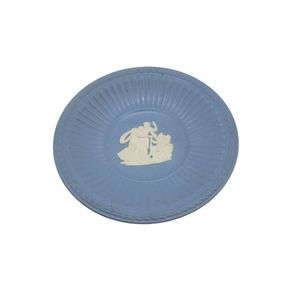 Vintage Wedgwood Blue Jasperware Angel Cupid Mini 3" Decorative Plate